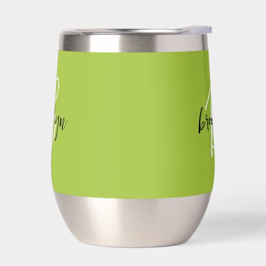 Limegroene zwarte witte monogram (Links)