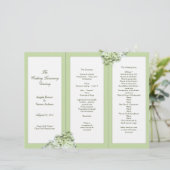 Limelight Green Hydrangea Folded Program Sjabloon (Staand voorkant)