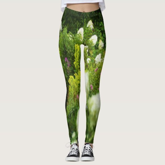 Limelight Hydrangea's in Mijn Rubio Tuin Leggings (Voorkant)