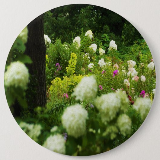 Limelight Hydrangea's in Mijn Rubio Tuin Ronde Button 6,0 Cm (Voorkant)