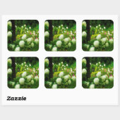 Limelight Hydrangea's in Mijn Rubio Tuin Vierkante Sticker (Vel)