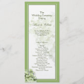 Limelight Tall Hydrangea Wedding Program Sjabloon (Voorkant)