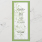 Limelight Tall Hydrangea Wedding Program Sjabloon (Achterkant)