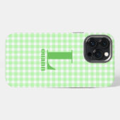 limen gingham iPhone hoesje (Achterkant horizontaal)