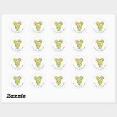 Limencello | Zwart & Wit Moderne Tekst Ronde Sticker (Vel)