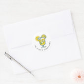 Limencello | Zwart & Wit Moderne Tekst Ronde Sticker (Envelop)