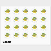 Limencello | Zwart & Wit Moderne Tekst Ronde Sticker (Vel)