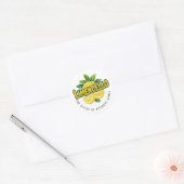 Limencello | Zwart & Wit Moderne Tekst Ronde Sticker (Envelop)