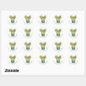 Limencello | Zwart & Wit Moderne Tekst Ronde Sticker (Vel)