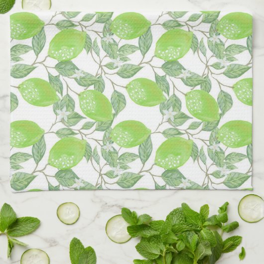 Limeprint Theedoek (Gevouwen)