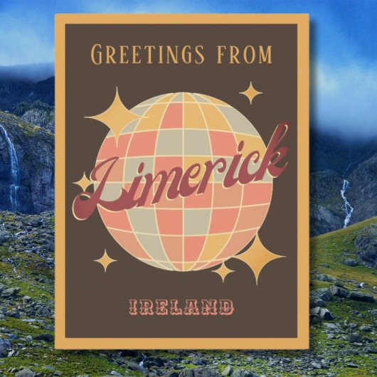 Limerick City Ierland Retro Briefkaart