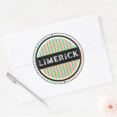 Limerick City Pride Embleem – Ierse Identiteit Ronde Sticker (Envelop)