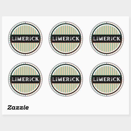 Limerick City Pride Emblem – Irish Identity Ronde Sticker (Vel)