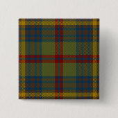 Limerick County Irish Tartan Vierkante Button 5,1 Cm (Voorkant)