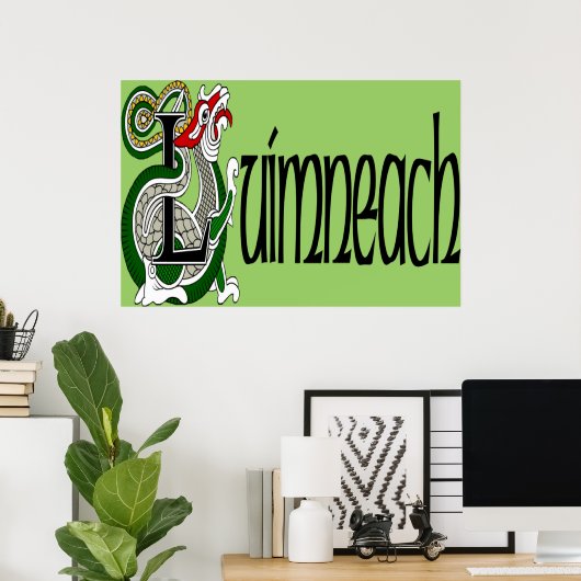 Limerick (Gaelic) Poster Print (Thuiskantoor)