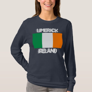 Limerick, Ierland met Ierse vlag T-shirt