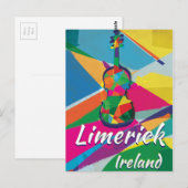 Limerick Ierland Vintage Reisposter Briefkaart (Voorkant / Achterkant)