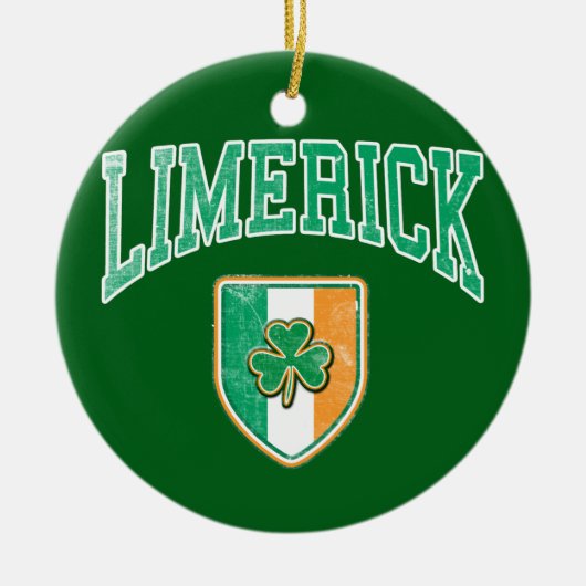 LIMERICK Ireland Keramisch Ornament (Voorkant)