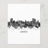 Limerick Ireland Skyline BW Flyer (Achterkant)