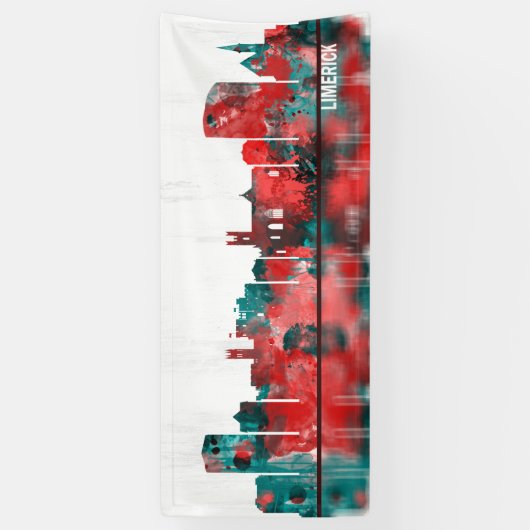 Limerick Ireland Skyline Spandoek (Verticaal)