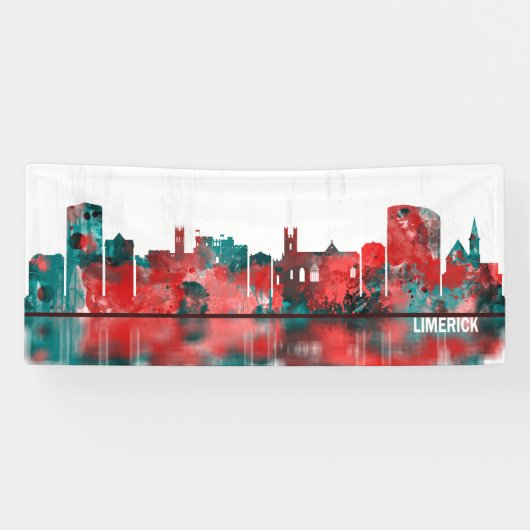 Limerick Ireland Skyline Spandoek (Horizontaal)