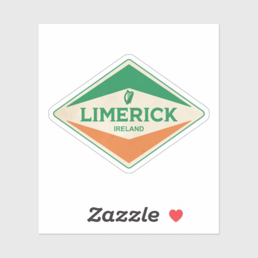 Limerick Ireland Vintage Sticker (Vel)