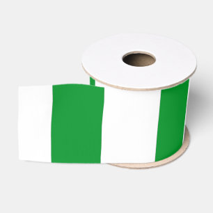 Limerick Silk Ribbon Green and White Grosgrain Lint