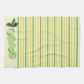 Limes en Gele & Groene Strepen Theedoek (Horizontaal)