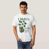 Limes Grafisch T-shirt, Groenten Shirt, Fruit Shir T-shirt (Voorkant volledig)