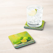 Limes' Helder Zomer Pop Design Bier Onderzetter (Rechterzijde)