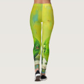 Limes' Helder Zomer Pop Design Leggings (Achterkant)