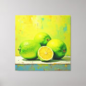 Limes' heldere zomer Pop ontwerp Canvas Afdruk (Voorkant)