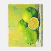 Limes' heldere zomer Pop ontwerp Fleece Deken (Voorkant)
