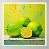 Limes' heldere zomer Pop ontwerp Poster (Voorkant)