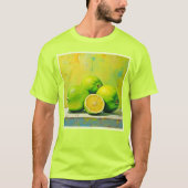 Limes' heldere zomer Pop ontwerp T-shirt (Voorkant)