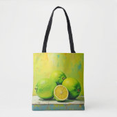 Limes' heldere zomer Pop ontwerp Tote Bag (Voorkant)