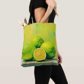 Limes' heldere zomer Pop ontwerp Tote Bag (Dichtbij)