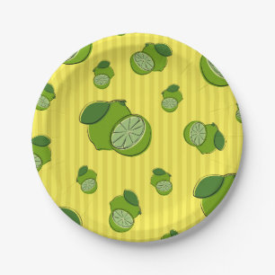 Limes Illustratie Papieren Bordje