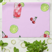 Limes Kersen Cocktails Roze Theedoek (Gevouwen)