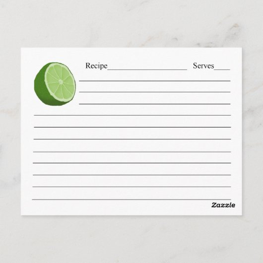 Limes Recipe Kaart (Achterkant)