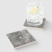 Limestone Coasters square Photography  Stenen Onderzetter (Zijkant)