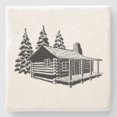 LIMESTONE LOG CABIN ONDERZETTER (Voorkant)