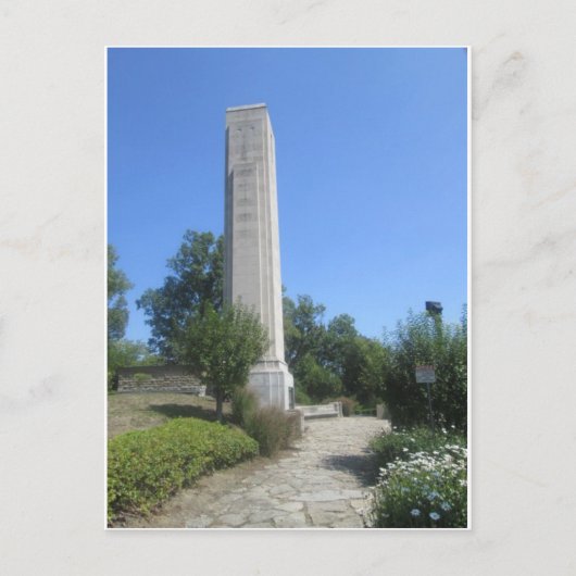 Limestone obelisk, William Henry Harrison Tomb Briefkaart (Voorkant)