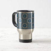 Limestone Retro Squares Travel Mug Reisbeker (Voorkant links)