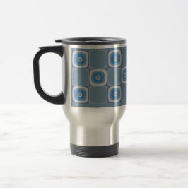 Limestone Retro Squares Travel Mug Reisbeker