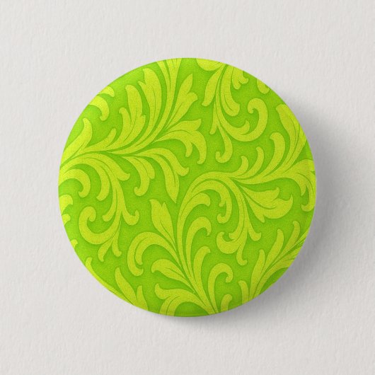 limgroene strakke patroon ronde button 5,7 cm (Voorkant)
