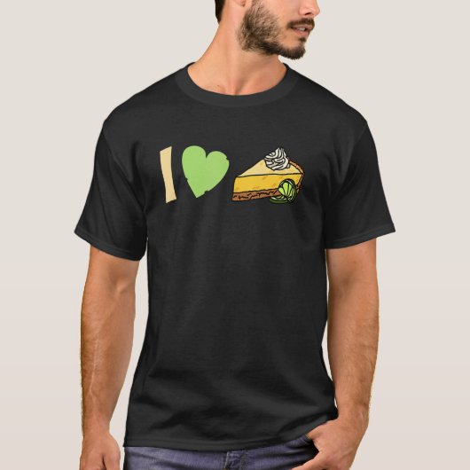 limiet Ik hou van Key lime Pie T-shirt (Voorkant)