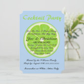 Limieten en Seersucker Fiesta Cocktail Party Card Kaart (Staand voorkant)