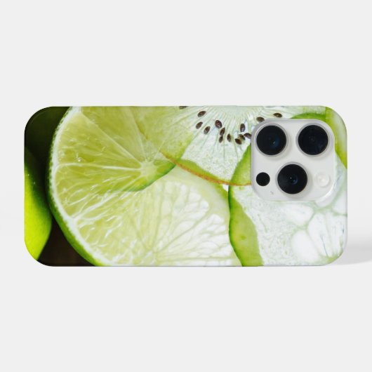 Limieten, kiwis en komkommers iPhone hoesje (Achterkant horizontaal)