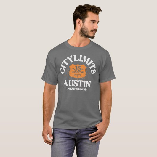 Limieten van de stad Austin T-shirt (Voorkant volledig)
